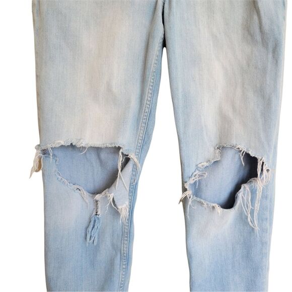 Topshop Jeans Size 28”x34 Moto Hayden Distressed loose fit light wash - Picture 4 of 9